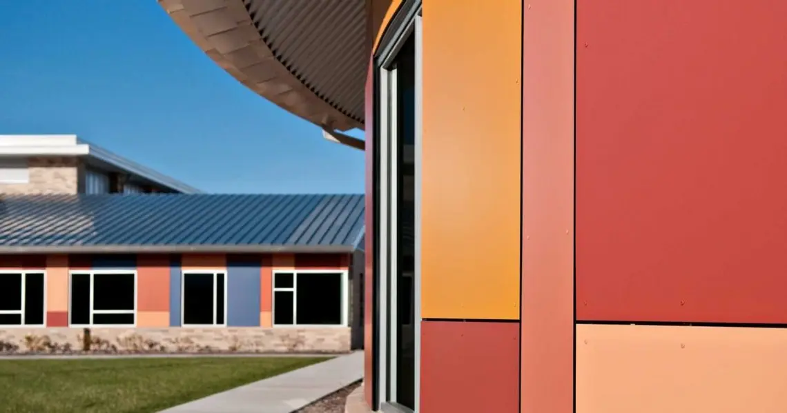 trespa meteon разноцветни фасадни панели